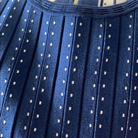 Milly Sleeveless Dot Dress w/ Pleated Skirt L NWT - Picture 8 of 8